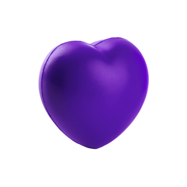 Antistres srce Amare ljubicasto