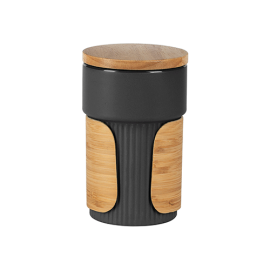 Solja od bambusa sa stampom Lars crna 2